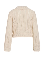 VILA White Long Sleeve Knitted Cardigan - Image 2 of 2