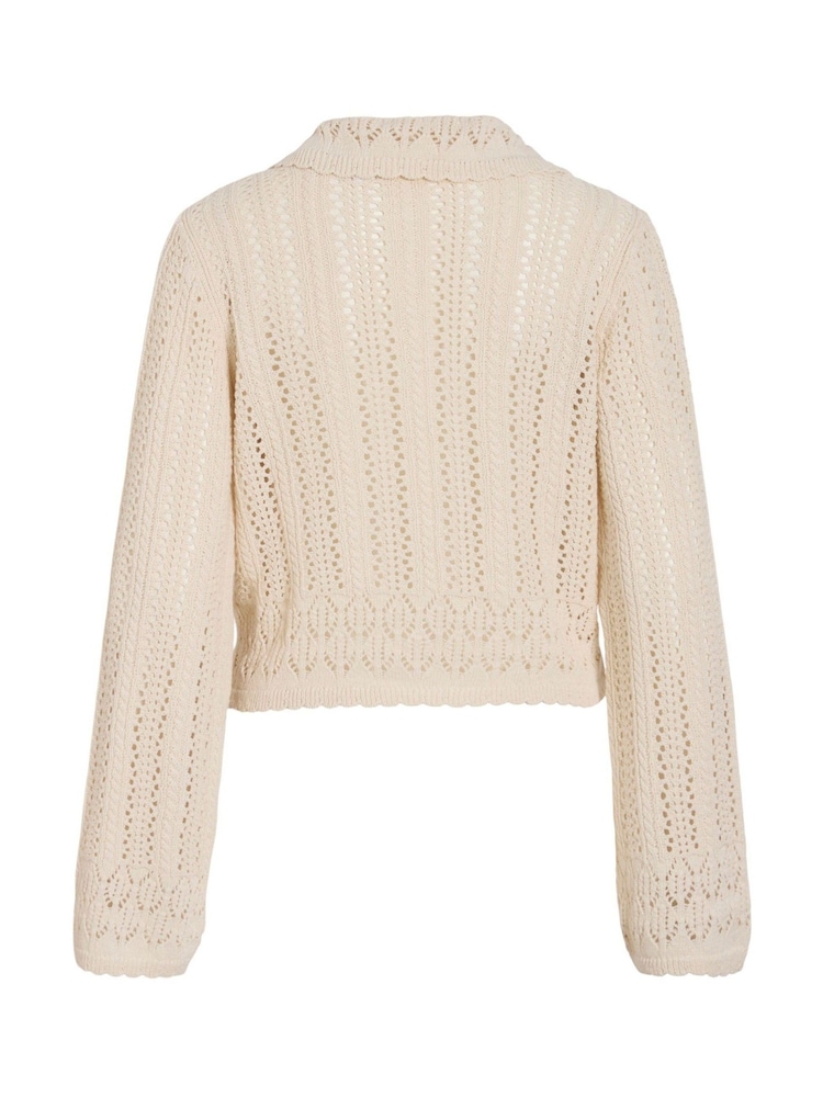 VILA White Long Sleeve Knitted Cardigan - Image 2 of 2