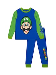 Character Blue Super Mario Pyjamas 2 Pack - Image 4 of 5