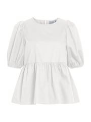 VILA Puff Sleeve Peplum Hem Top - Imagen 1 de 1