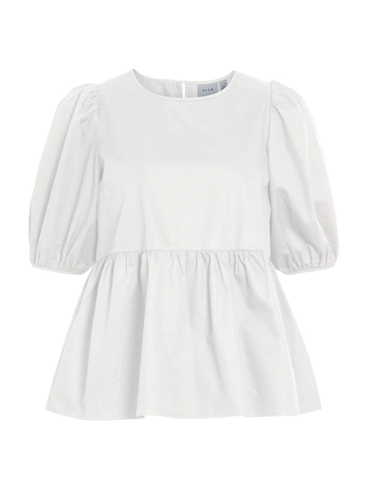 VILA Puff Sleeve Peplum Hem Top - Imagen 1 de 1