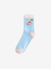 Cath Kidston Multi Coloured Christmas Cotton Socks 4 Pack - Image 5 of 7
