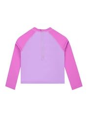 Character Pink Long Sleeve Swimsuit With Frills - Image 8 of 11