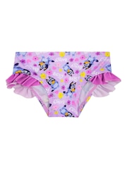 Character Pink Long Sleeve Swimsuit With Frills - Image 9 of 11