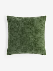 Green 43 x 43cm Chenille Pebble Cushion - Image 3 of 4