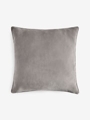 Grey 59 x 59cm Soft Velour Cushion - Image 3 of 5