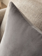 Grey 59 x 59cm Soft Velour Cushion - Image 5 of 5