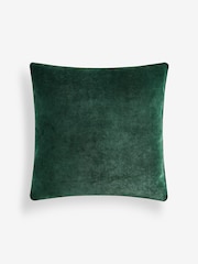 Dark Green 59 x 59cm Soft Velour Cushion - Image 3 of 4