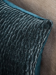 Blue 43 x 43cm Chenille Pebble Cushion - Image 3 of 5