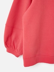 Oliver Bonas Red Lantern Sleeve 100% Cotton Sweatshirt - Image 7 of 7