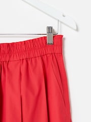 Oliver Bonas Red Elasticated Pleated Midi Skirt - Image 4 of 7