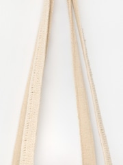 Oliver Bonas Cream Rectangular Granny Square Crochet Tote Bag - Image 6 of 6