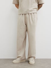 River Island Grey Stone Seersuckeer Wide Leg Joggers - Image 1 of 3