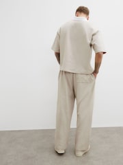 River Island Grey Stone Seersuckeer Wide Leg Joggers - Image 2 of 3