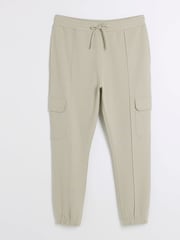 River Island Grey Slim Fit Smart Cargo Joggers - Image 4 of 5