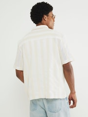 River Island Cream Stripe Crochet Shirt - Image 3 of 4