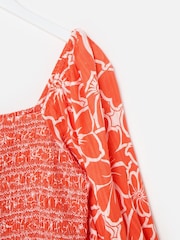 Oliver Bonas Floral Print Puff Sleeve Midi Dress - Bild 7 von 8