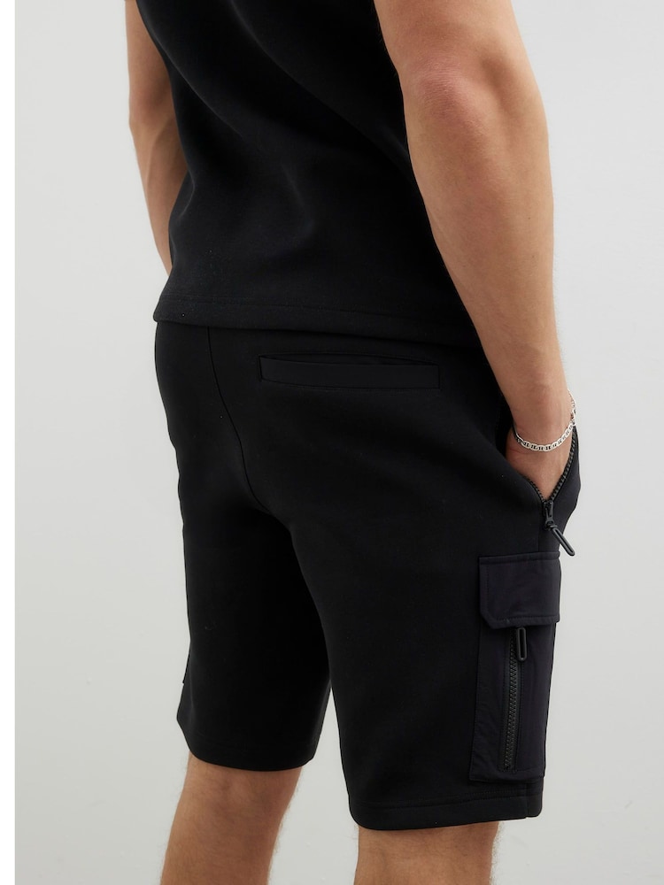 River Island Black Slim Hybrid Nylon Shorts - Image 2 of 3