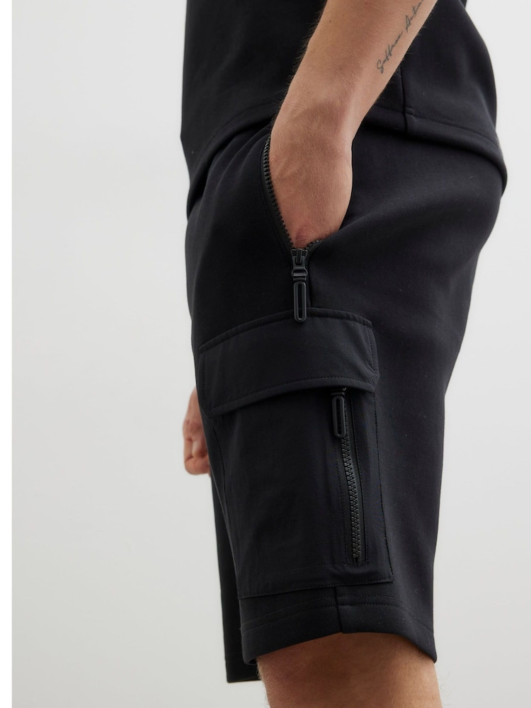 River Island Black Slim Hybrid Nylon Shorts - Image 3 of 3 River Island Black Slim Hybrid Nylon Shorts - Image 3 of 3