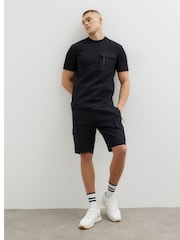 River Island Black Slim Fit Short Sleeve Pocket T-Shirt - Image 2 of 3