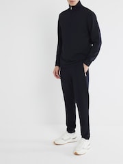 River Island Blue Slim Twill Smart Joggers - Image 1 of 5