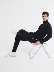 River Island Blue Slim Twill Smart Joggers - Image 2 of 5