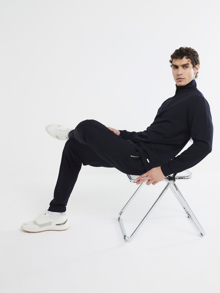 River Island Blue Slim Twill Smart Joggers - Image 2 of 5