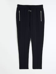 River Island Blue Slim Twill Smart Joggers - Image 4 of 5