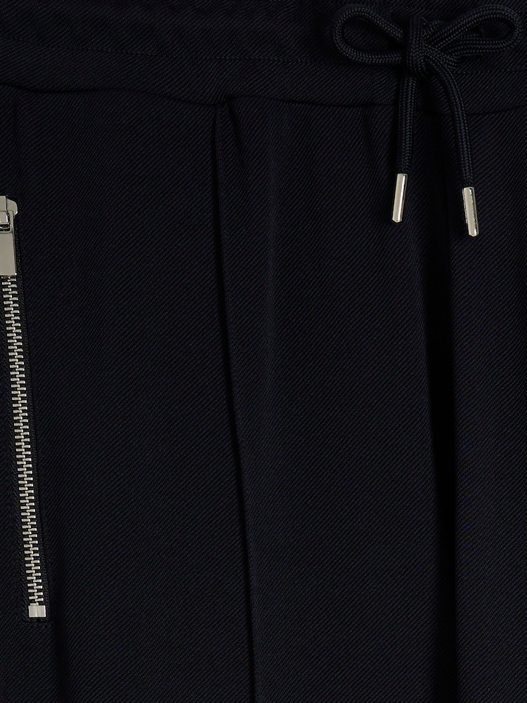 River Island Blue Slim Twill Smart Joggers - Image 5 of 5