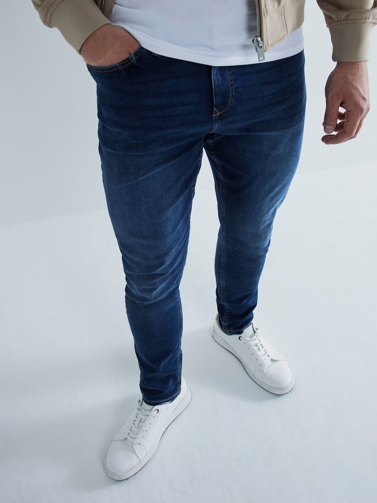 River Island Blue Skinny Fit Flex Jeans - Image 1 of 5
