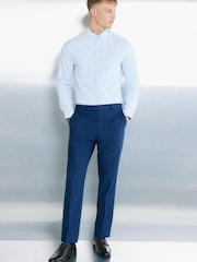 River Island Blue Muscle Fit Textured Shirt - Image 1 of 3