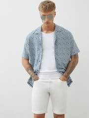 River Island White Slim Fit Denim Shorts - Image 3 of 3