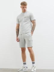 River Island Grey Slim Fit Short Sleeve Pocket T-Shirt - Image 1 of 3
