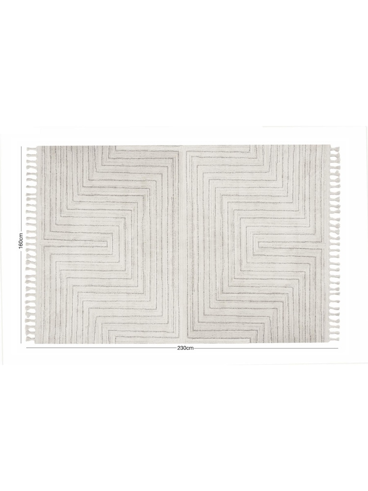 Esselle Cream Arctic Maze Rug 160 x 230cm - Image 5 of 5