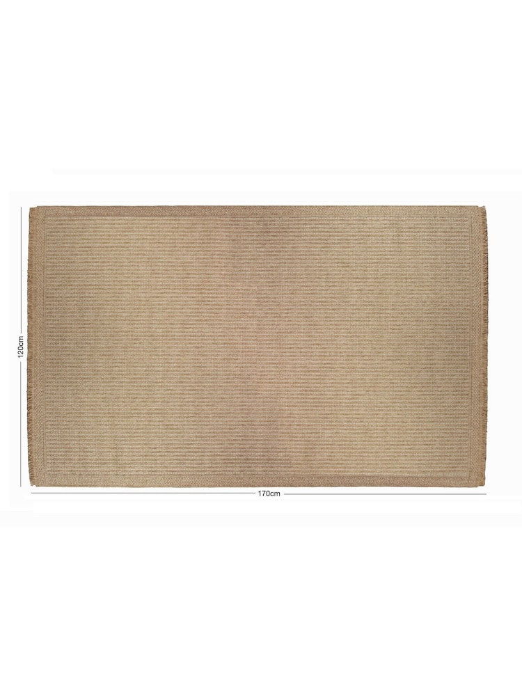 Esselle Neutral Jute Effect Weave Rug 120 x 170cm - Image 5 of 5