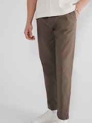 Marrón - River Island 100% Cotton Pull on Trousers - Imagen 1 de 5