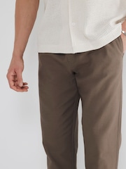Marrón - River Island 100% Cotton Pull on Trousers - Imagen 3 de 5