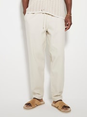 Crema - River Island 100% Cotton Pull on Trousers - Imagen 1 de 5
