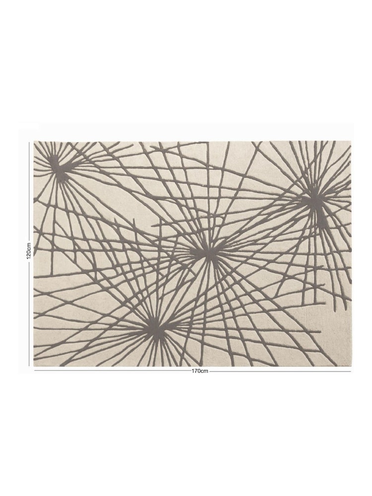 Esselle Charcoal Aura Starburst 120 x 170cm Rug - Image 5 of 5