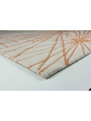 Esselle Orange Aura Starburst 160 x 230cm Rug - Image 2 of 5