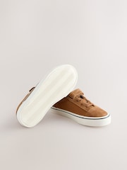 Tan Brown Touch Fastening Elastic Lace Trainers - Image 5 of 7