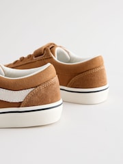 Tan Brown Touch Fastening Elastic Lace Trainers - Image 7 of 7
