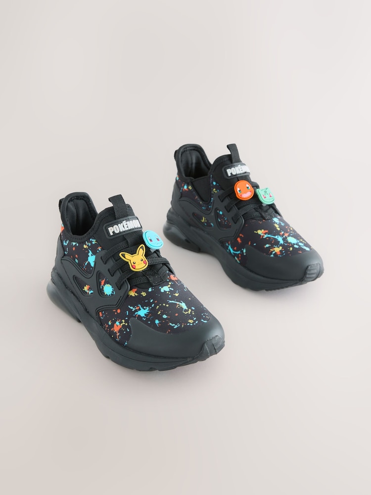 Black Pokemon Elastic Lace Trainers - Image 1 of 5