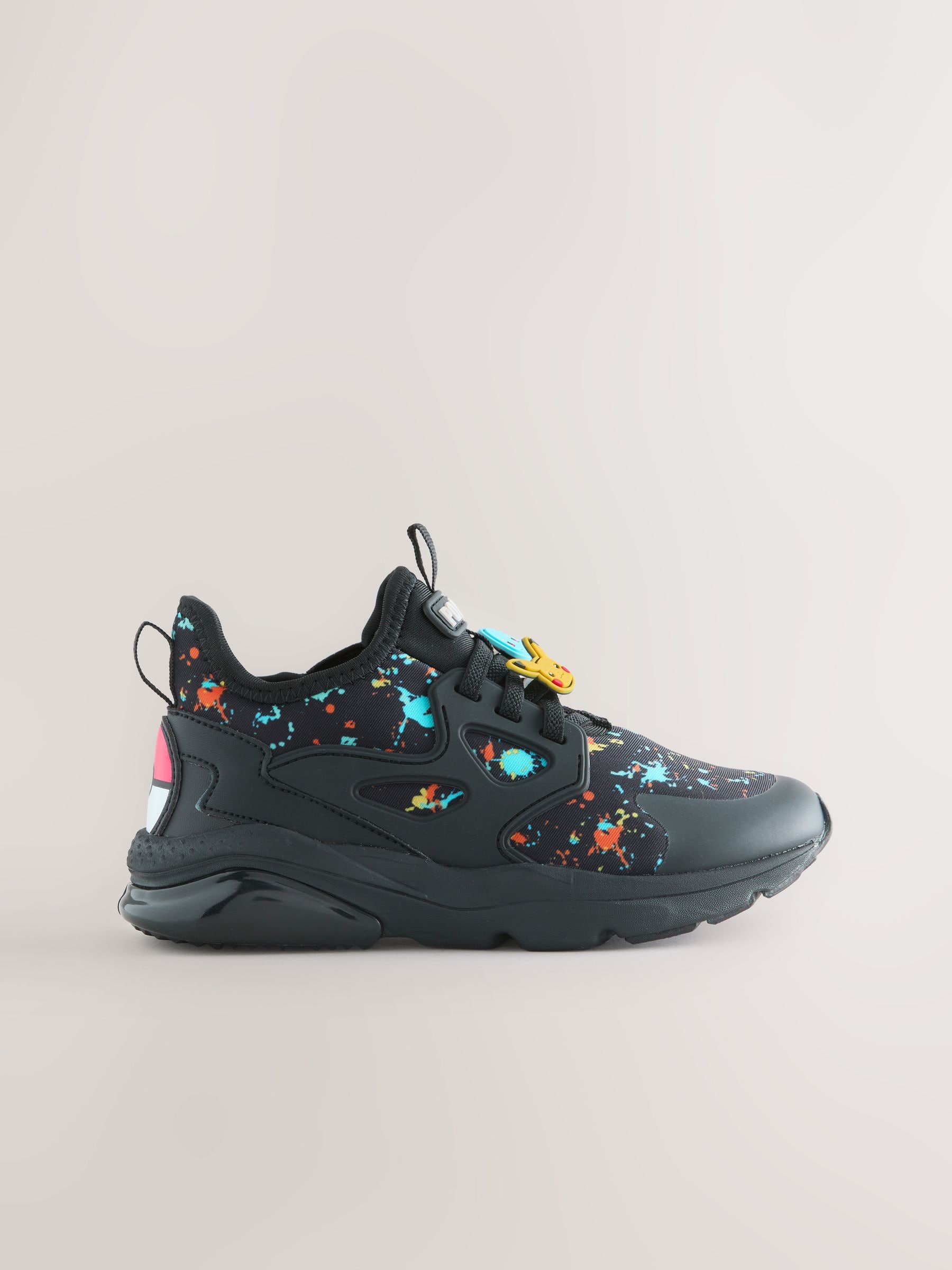poko Buy Black Pokemon Elastic Lace Trainers from Next Netherlands
