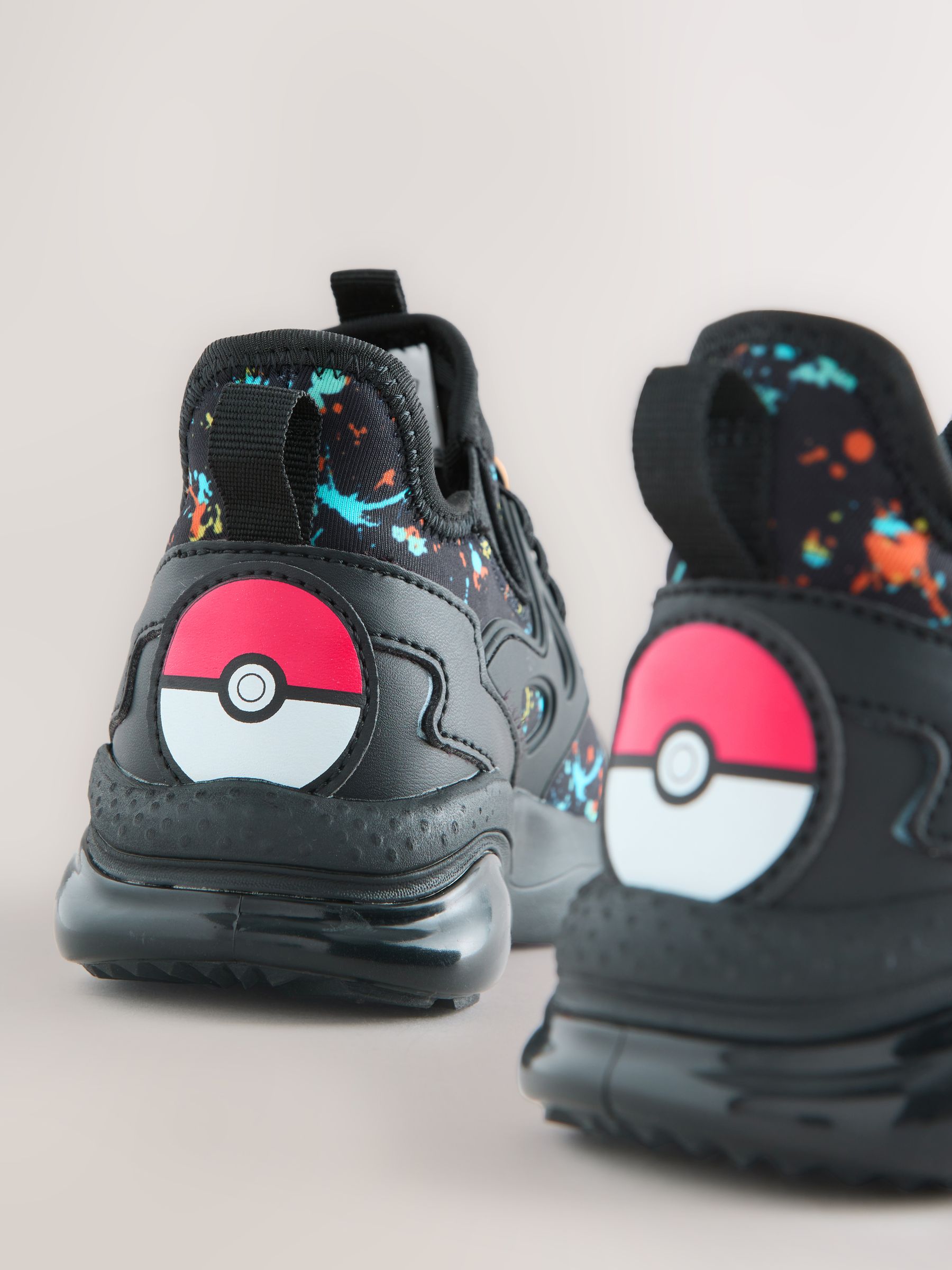 Buy Black Pokemon Elastic Lace Trainers from Next Netherlands