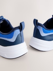 Blue/Lime Touch Fastening Elastic Lace Sporty Trainers - Image 3 of 5