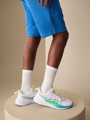 White Elastic Lace Trainers - Image 2 of 3