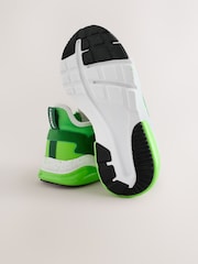 Green/White Standard Fit (F) Minecraft Elastic Lace Trainers - Image 7 of 9