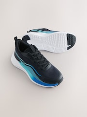 Black Elastic Lace Trainers - Image 3 of 5