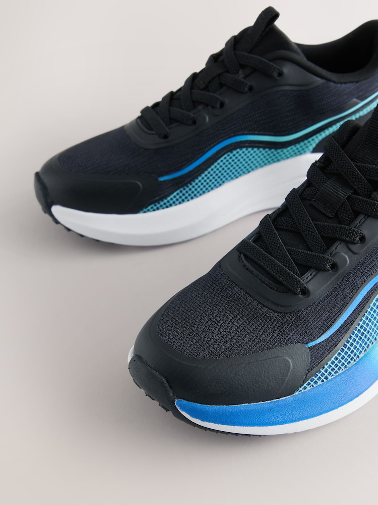 Black Elastic Lace Trainers - Image 5 of 5